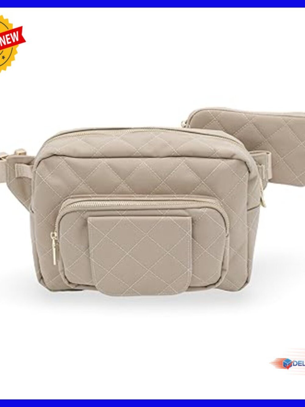 Mini Diaper Bag with Changing Pad, Adjustable Strap, Water-Resistant Nylon